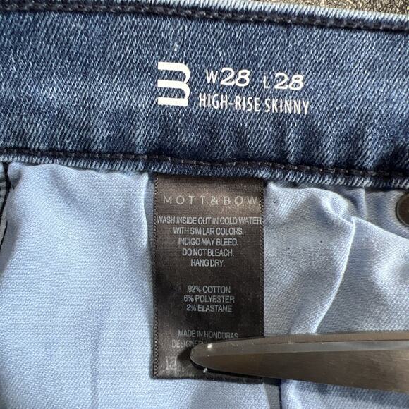 Mott & Bow Jeans Women 28x28 Blue High Rise Skinny Light Wash Stretch Denim - Picture 8 of 13